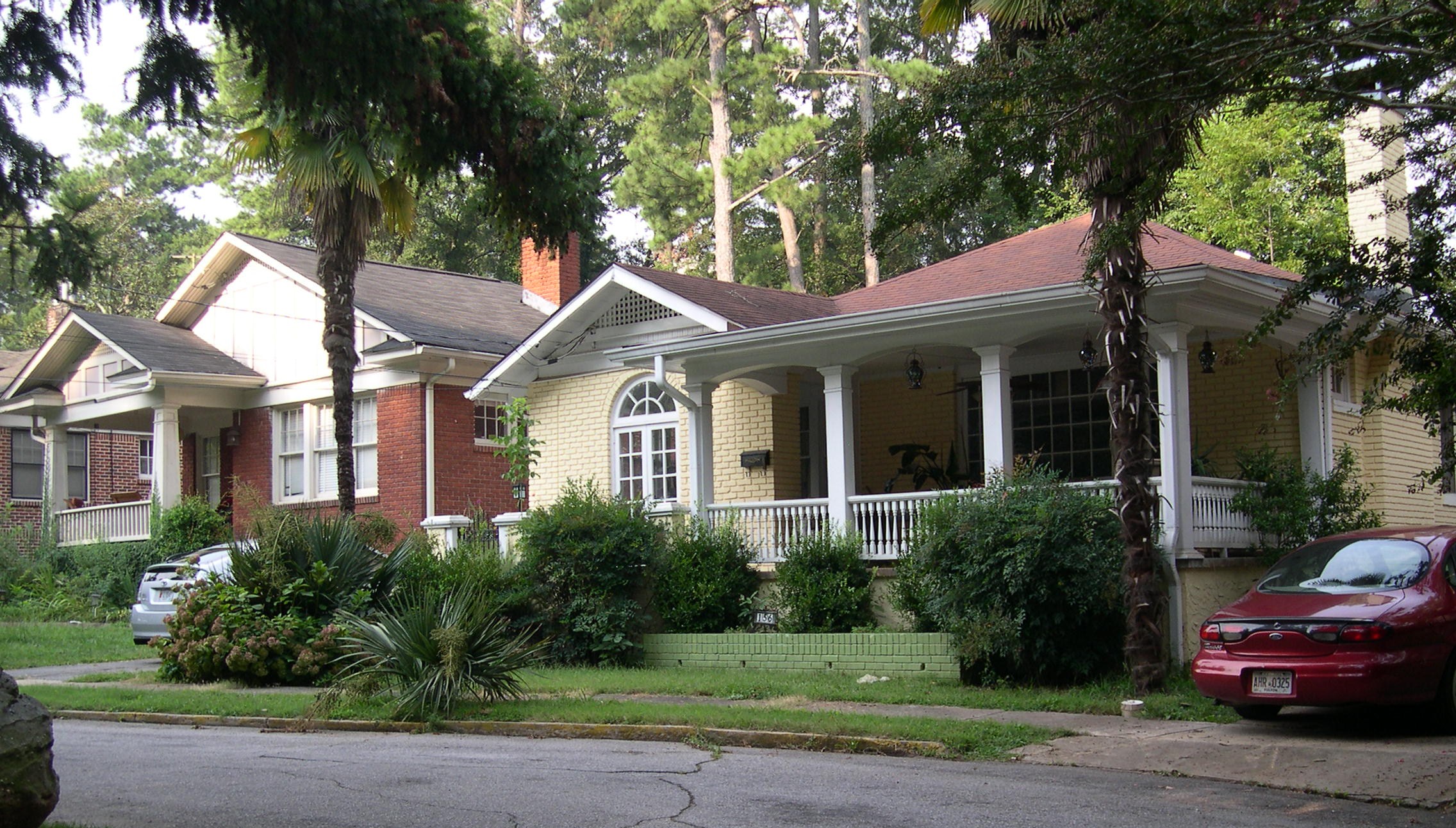 Bungalows on a quiet street in Decatur, Georgia